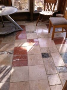 Laying Salvaged Tiles Image